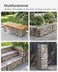 Miniatyrbillede 7 af 7: Rootz Gabion Kurvesæt - Stenbur - Gabionvæg - Galvaniseret stål - 100 cm x 30 cm x 30 cm - Nem montering - 23,2 kg