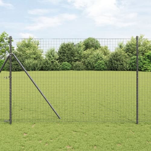 Staketpinnar 26 st Grå Ø32 mm 210 cm Galvaniserad Stål