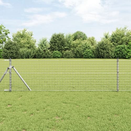 Stängselstolpar 52 st Ø32 mm 100 cm Galvaniserat Stål