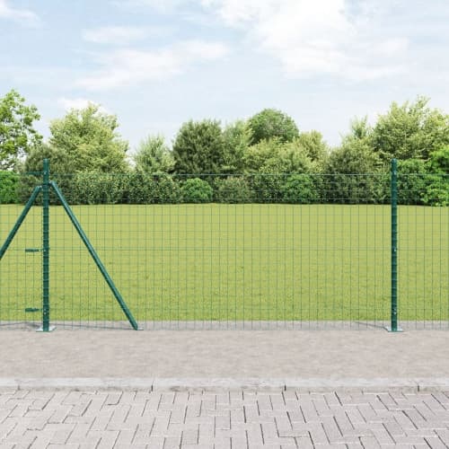 Stängselstolpar med basplattor 26 st Ø32mm 90cm Galvaniserat stål