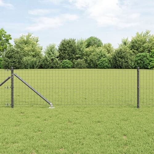 Stängselstolpar med Spik 52 st Ø32 mm 120 cm Galvaniserat Stål