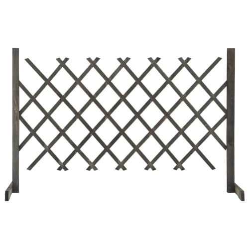 Spaljéstaket grå 120x90 cm massivt granträ