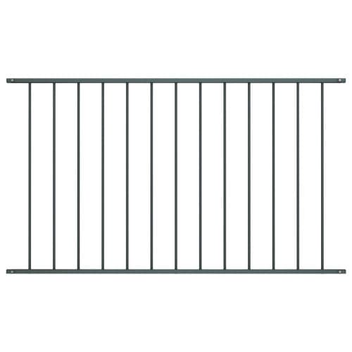 Staketpanel pulverlackerat stål 1,7x1 m antracit