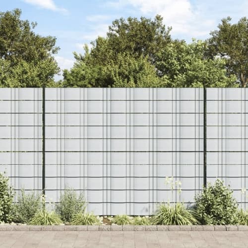 Insynsskydd för trädgården 10 st ljusgrå 252,5x19 cm PVC