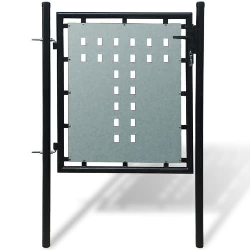 Grind singeldörr svart 100 x 125 cm