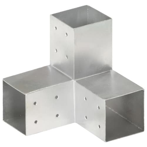 Stolpbeslag Y-form galvaniserad metall 81x81 mm