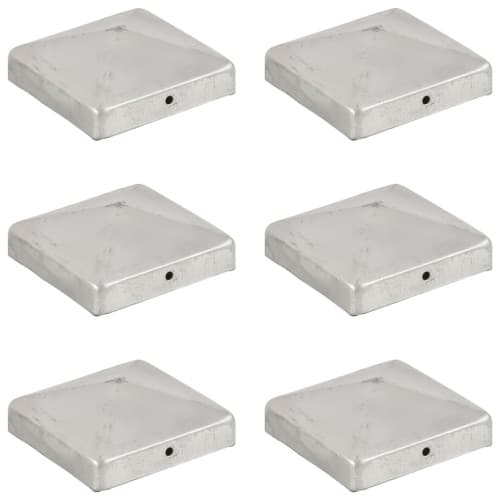 Stolphattar pyramid 6 st galvaniserad metall 91x91 mm