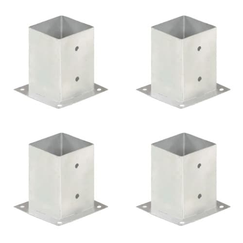 Stolpfot 4 st galvaniserad metall 101 mm