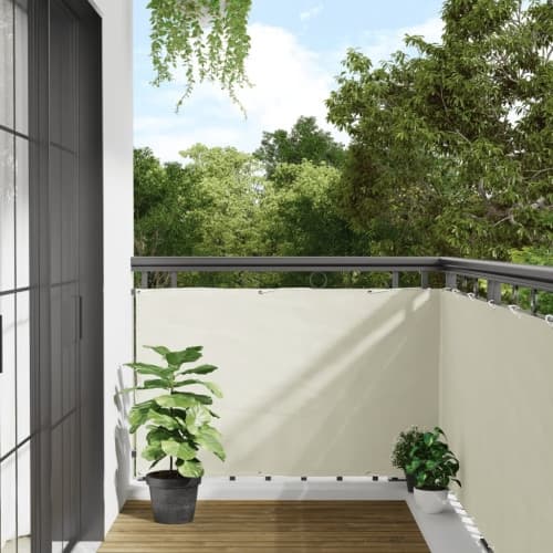 Insynsskydd för balkong vit 400x90 cm PVC