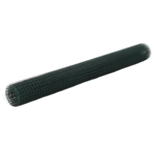 Hönsnät stål med PVC-beläggning 25x1,5 m grön