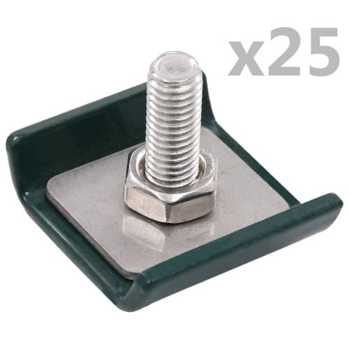 Sammankopplare galler 25 set grön