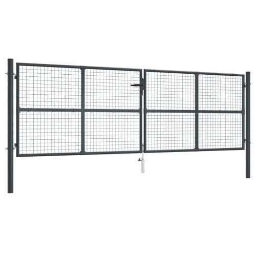 Nätgrind för trädgård galvaniserat stål 400x175 cm grå