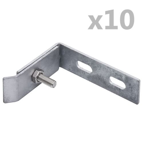 Hörnkoppling 10 set silver