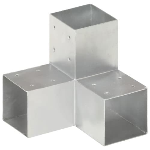 Stolpbeslag Y-form galvaniserad metall 91x91 mm
