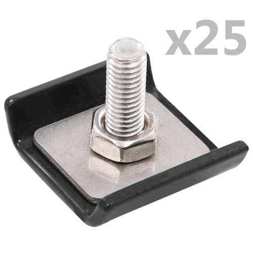 Sammankopplare galler 25 set antracit