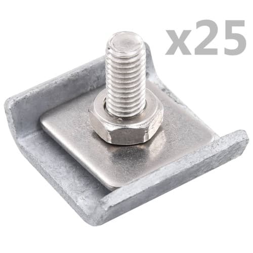 Sammankopplare galler 25 set silver