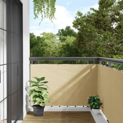 Insynsskydd för balkong gräddvit 300x90 cm PVC