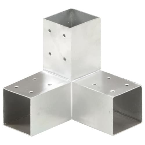 Stolpbeslag Y-form galvaniserad metall 71x71 mm