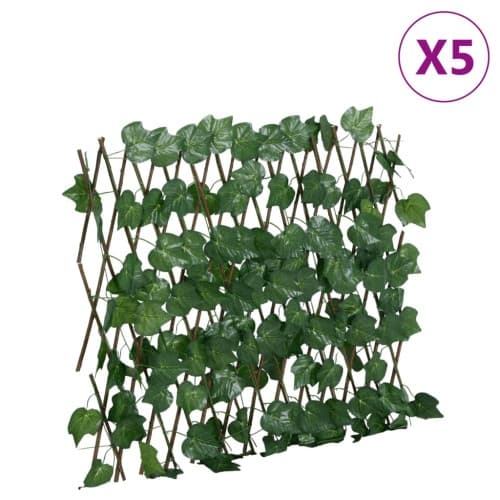 Konstväxt druvblad spaljé expanderbar grön 5 st 190x60 cm