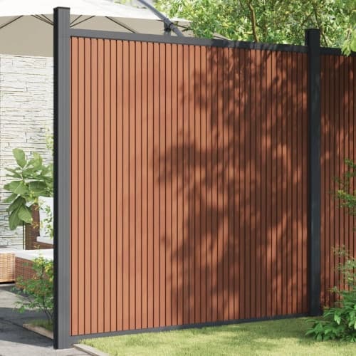 Staketpanel WPC brun 173x186 cm
