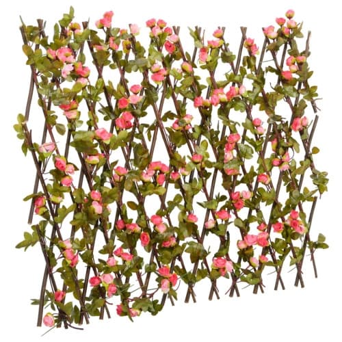 Konstväxt murgröna spaljé expanderbar mörk rosa 180x60 cm