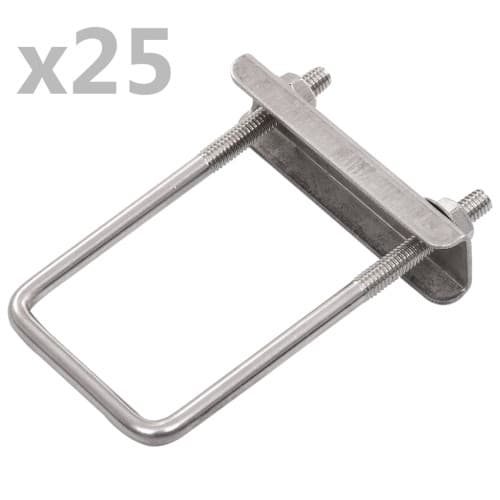 U-koppling för staketstolpe 60x40 mm 25 set