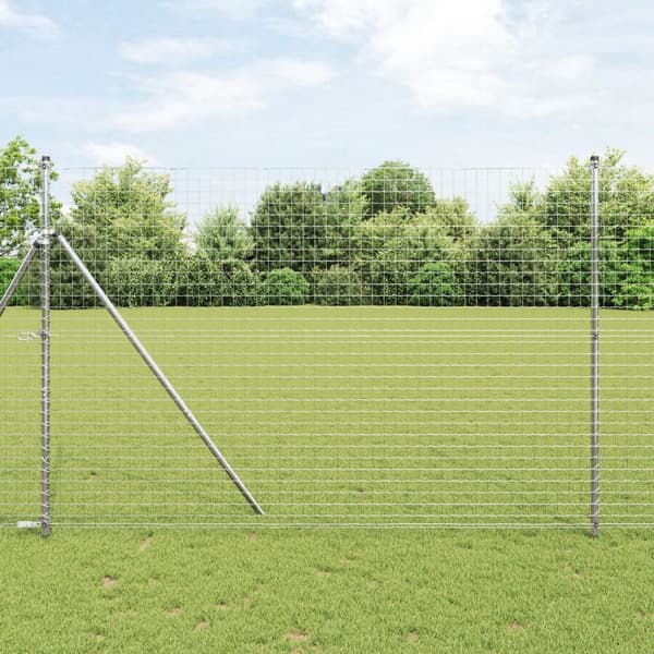 Staketstolpar 13 st Ø32 mm 210 cm Galvaniserat Stål