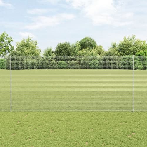 svetsad trådgärdsgård med 22 U-stolpar grå 1,4x25 m stål