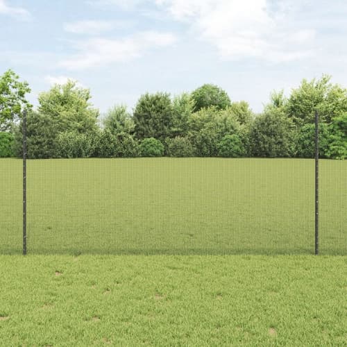 svetsat trådzaun med 44 U-poster Grå 1,2x50 m Stål