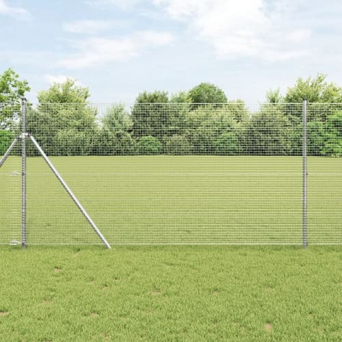 Stängselpost Set 25 m Set med 2 Galvaniserat stål 25 x 1 m