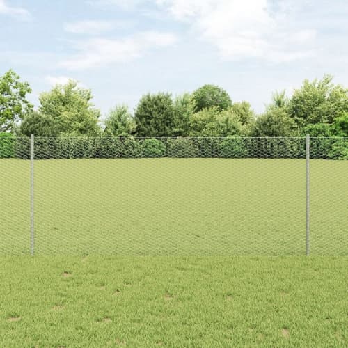 Stängselstolpar 10 st U-kanal 100 cm Galvaniserat stål, vidaXL Hexagonstaket 1x10 m Galvaniserat stål