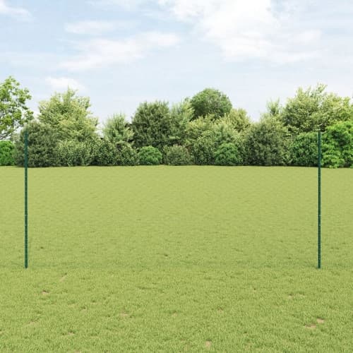 staketstolpar 5 st U-kanal Grön 140 cm Stål, vidaXL Hexagon staket Grön 1,4x10 m Stål