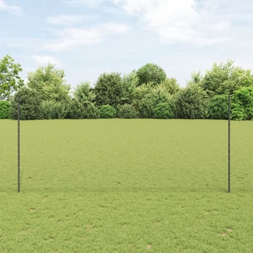 Stängselstolpar 22 st U-Kanal Grå 140 cm Stål, vidaXL Hexagonstängsel Grå 1,4x100 m Stål