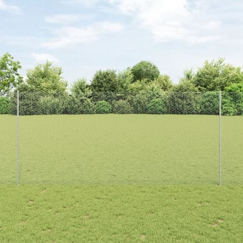 Staketstolpar 22 st U-Kanal 140 cm Galvaniserat Stål, vidaXL Hexagon Staket 1.4x25 m Galvaniserat Stål