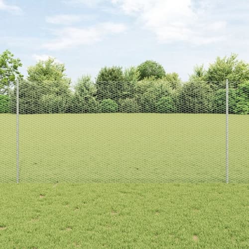 Stängselstolpar 10 st U-Kanal 120 cm Galvaniserat Stål, vidaXL Hexagon Stängsel 1,2x10 m Galvaniserat Stål