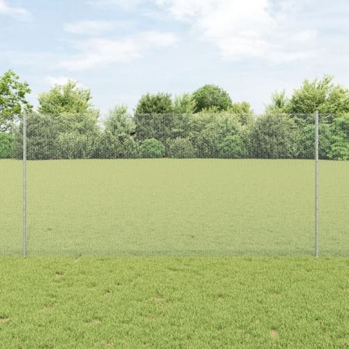 Stängselstolpar 10 st U-kanal 120 cm Galvaniserat Stål, vidaXL Hexagonstängsel 1.2x10 m Galvaniserat Stål