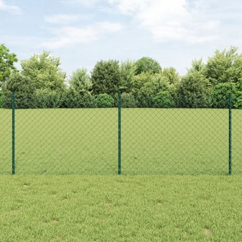 Kedjegaller med 10 U Stänger Grön 0.8x10 m Stål