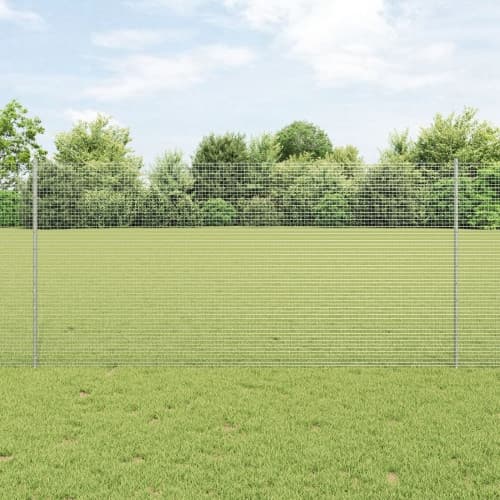 Svetsat Trådgärd med 10 U-stolpar Silver 1.2x10 m Stål