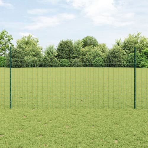 Eurostängsel med 5 U-poster Grön 1,2x10 m Stål