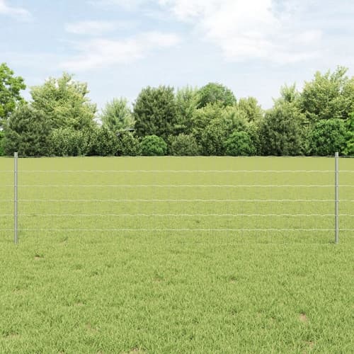 Euro Stängsel med 11 U-Poster Silver 0.6x50 m Stål
