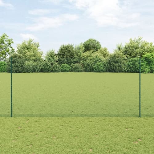 Stängselstolpar 5 st U-kanal Grön 140 cm Stål, vidaXL Hexagonstängsel Grön 1,4x10 m Stål