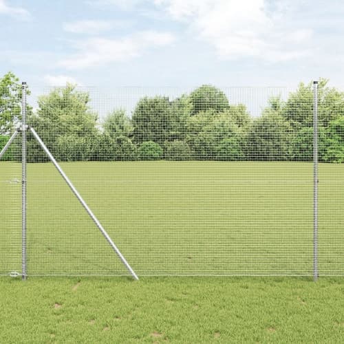 Stängselpostset Set om 2 Galvaniserat stål 10 x 1.5 m Hållbart