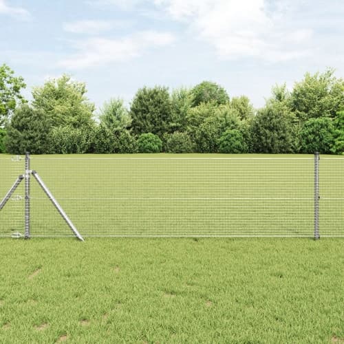 Stängselstolpe Set Set av 2 Galvaniserad stål 10 x 0,5 m