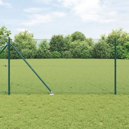 Svetsat Trådstaket med 13 Spikpostar Grön 1.4x50 m Stål