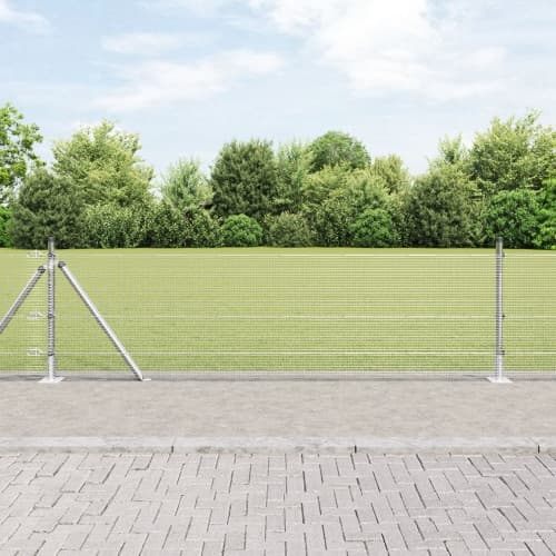 Stängselstolpsset 10 x 0.5 m Set om 2 Galvaniserat Stål