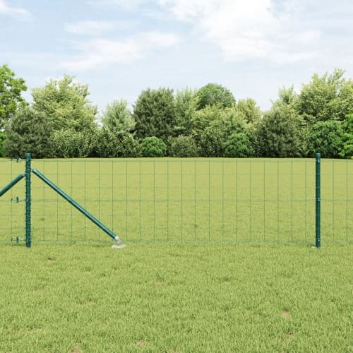 Eurostängsel med 7 Spikposter 0.6x10 m Galvaniserat Stål Grön