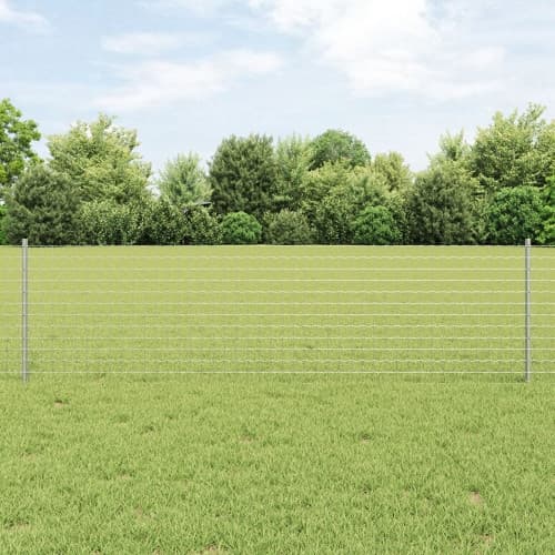 Stängselstolpar 22 pcs U-Kanal Silver 100 cm Stål