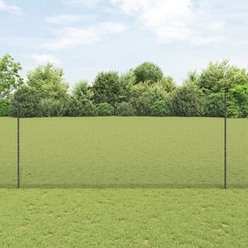 Svetsat stängsel med 10 U-poster Grå 1.4x10 m Stål