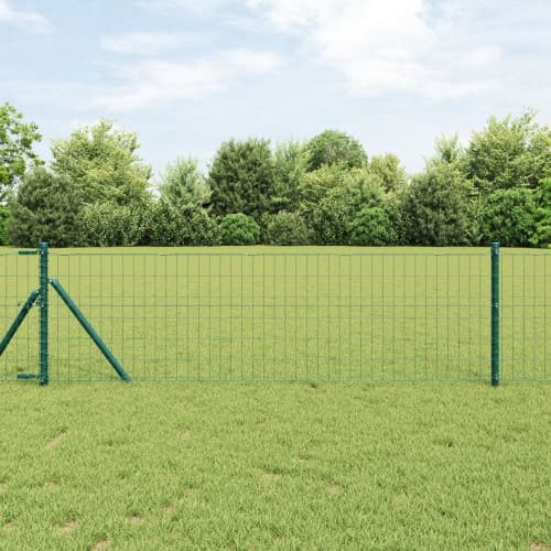 Euro stängsel med 7 galler 0.8x10 m galvaniserat stål grön