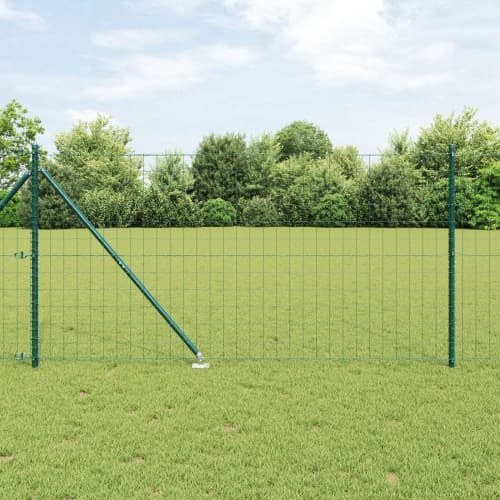 Euro Stängsel med 7 Spikposter 1,4x10 m Galvaniserat Stål Grön